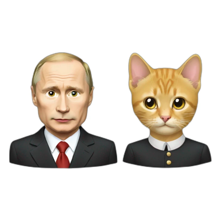 Putin and cat sticker