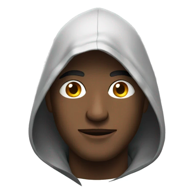 man with hood sticker