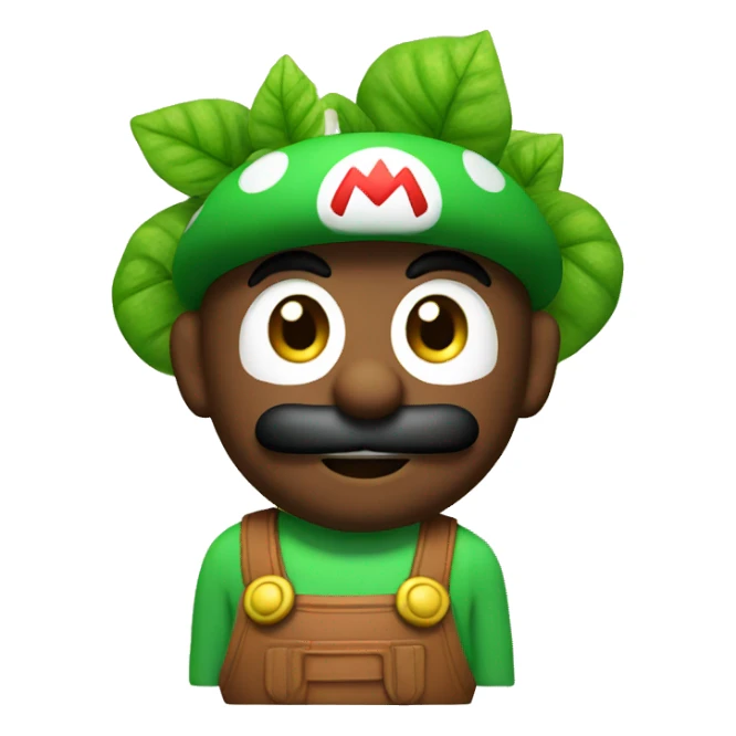 Mario with a plant  sticker