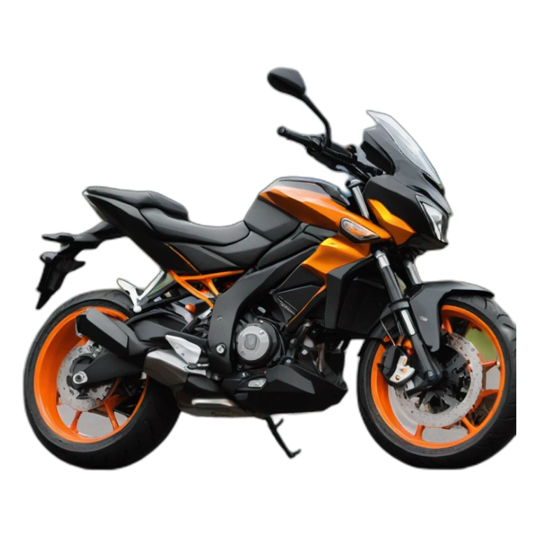 Moto pulsar ns200 negro/naranja sticker