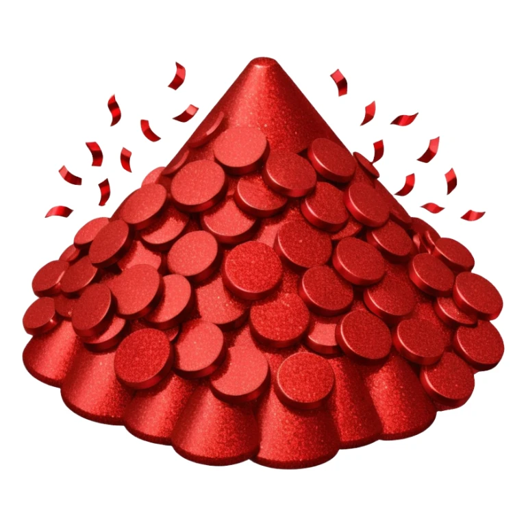red glitter dislike sticker