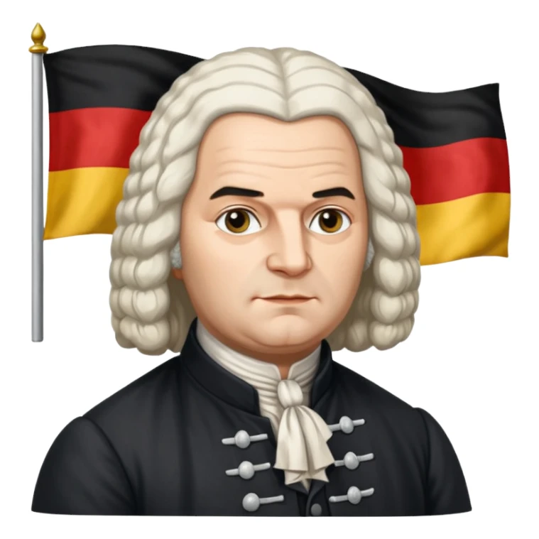 johann sebastian bach german flag sticker