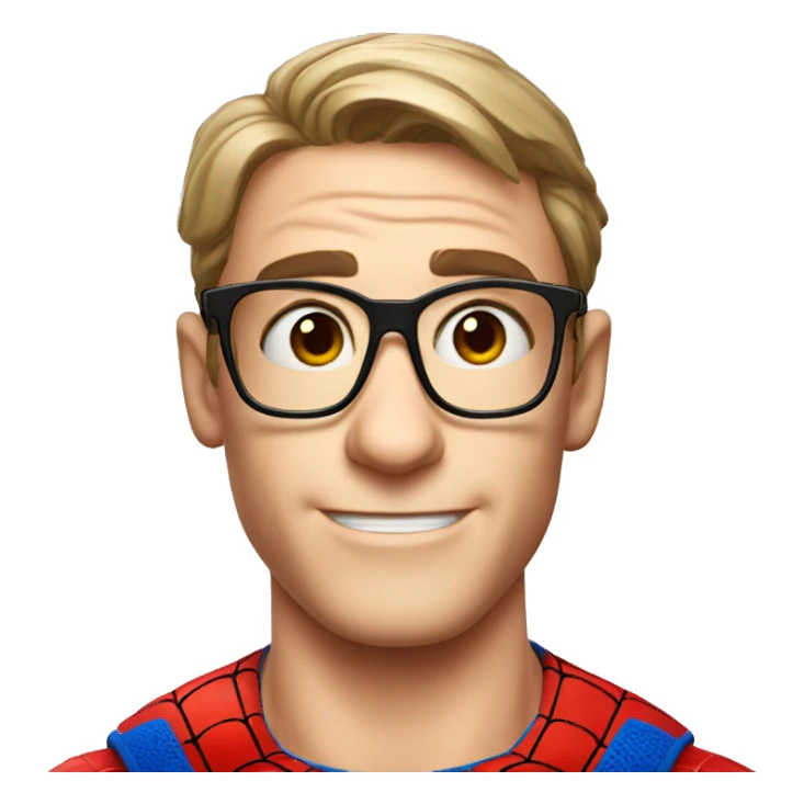 spider-man wearing nerd glasses sticker