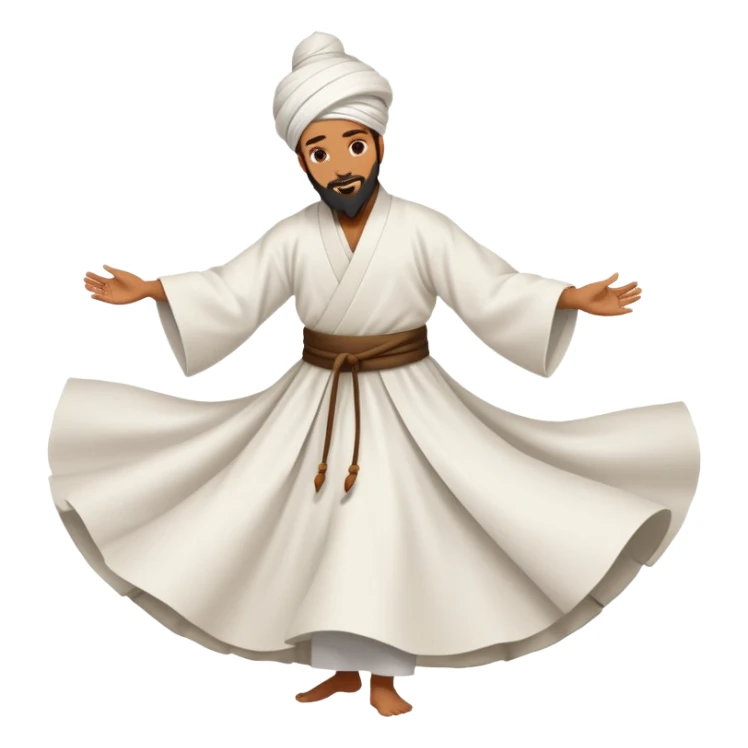 A sufi whirling dervish sticker