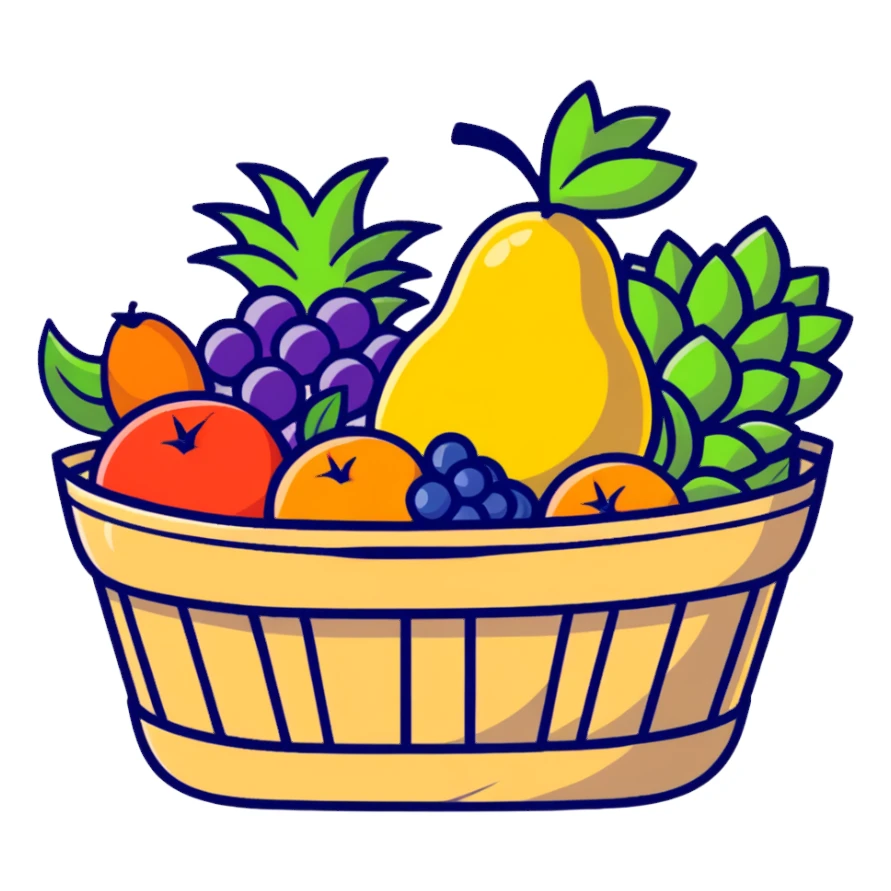 fruit basket sticker