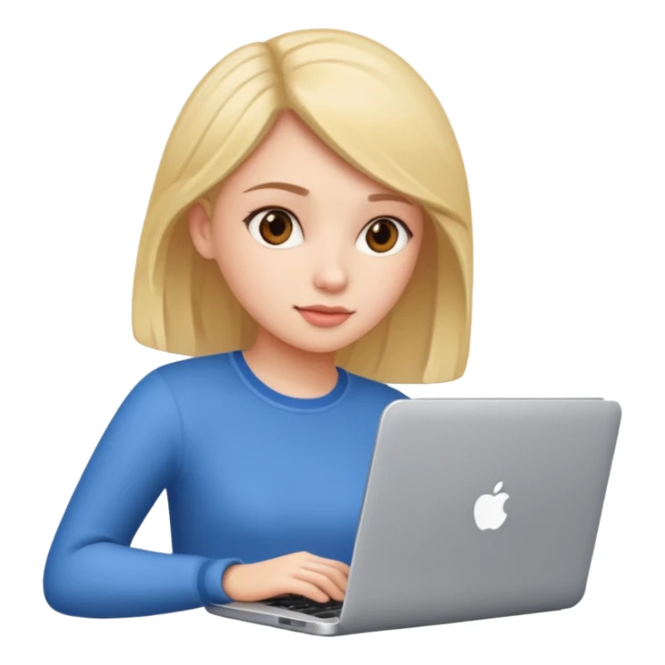 girl with laptop. sticker