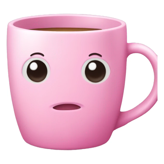 Cute pink coffe mug sticker