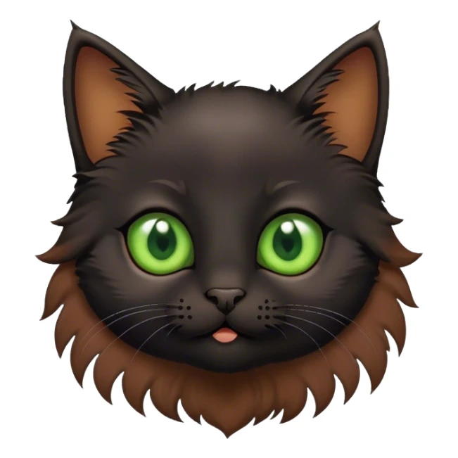 Black kitten with poo sticker