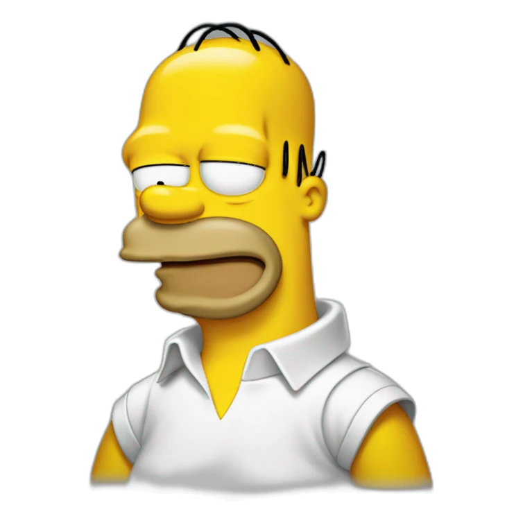 Homer Simpson drooling sticker