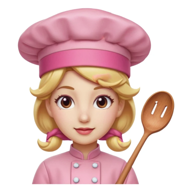 Pink chef hat princess peach sticker