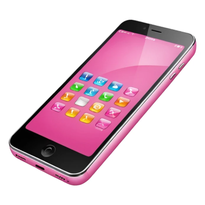 pink mobile phone sticker