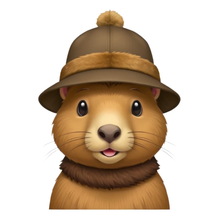 Capybara with a cool hat  sticker