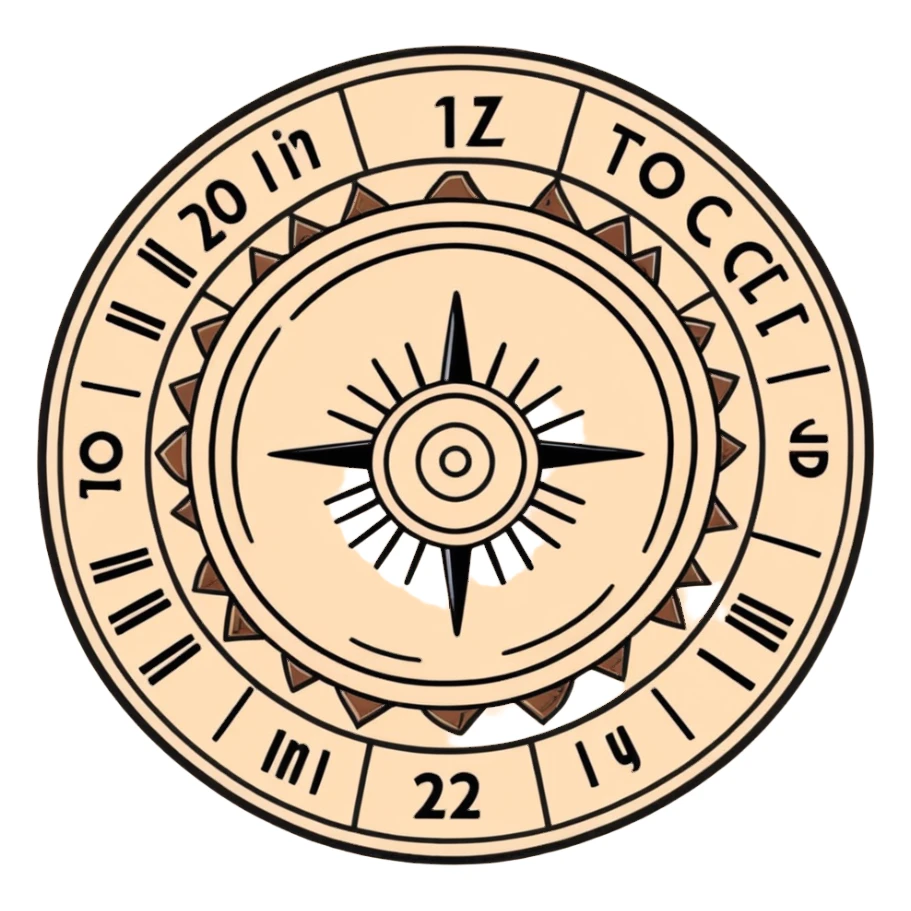 Toltec sun stone calendar sticker