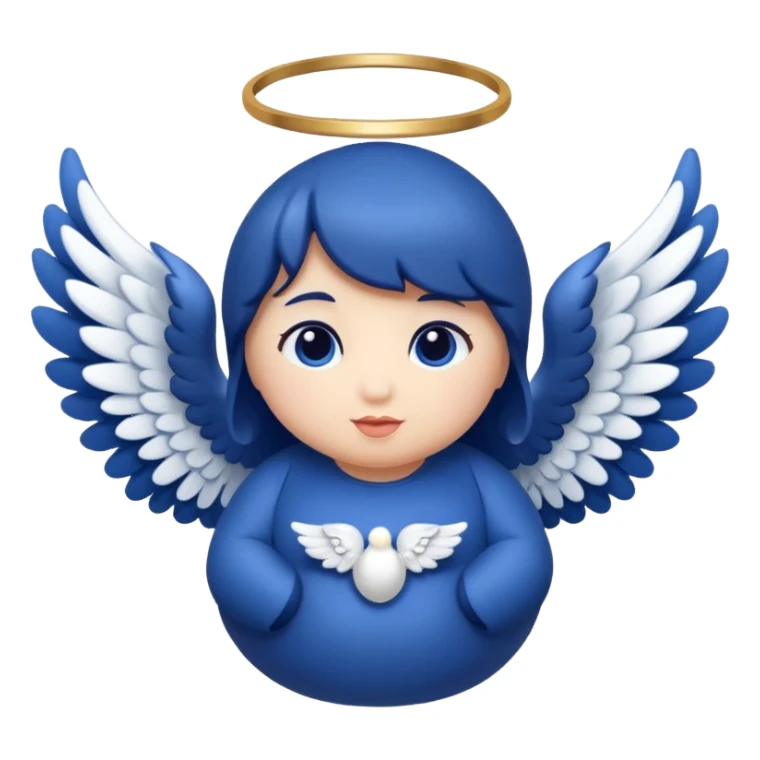 blueberry with angel wings sticker