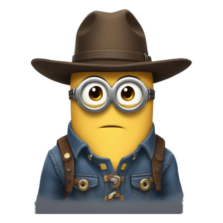 Despicable 4 character mega minion, western outfit sticker