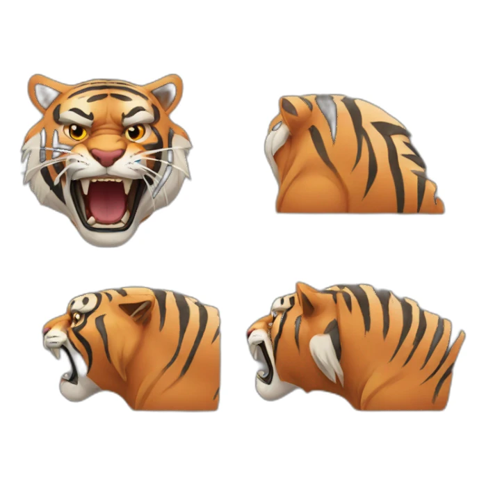angry- tiger sticker