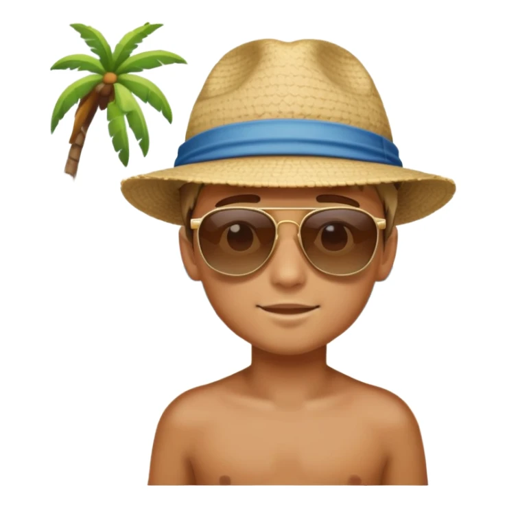 A boy at the beach  sticker