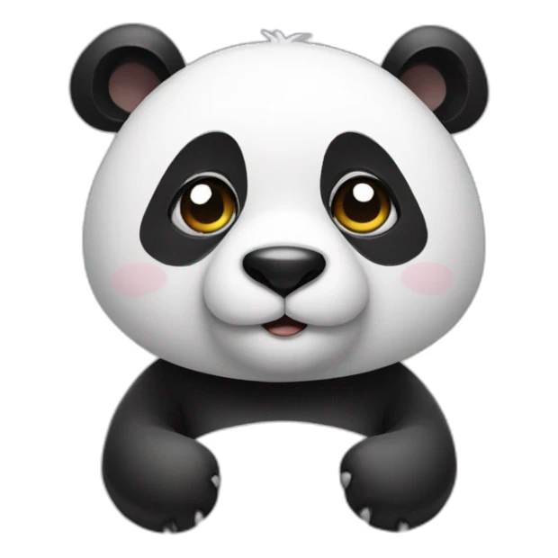 panda looking at data sticker