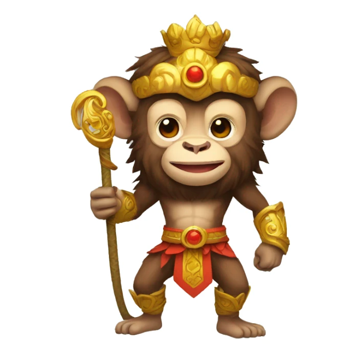 monkey king without a crown. a nice monkey sticker