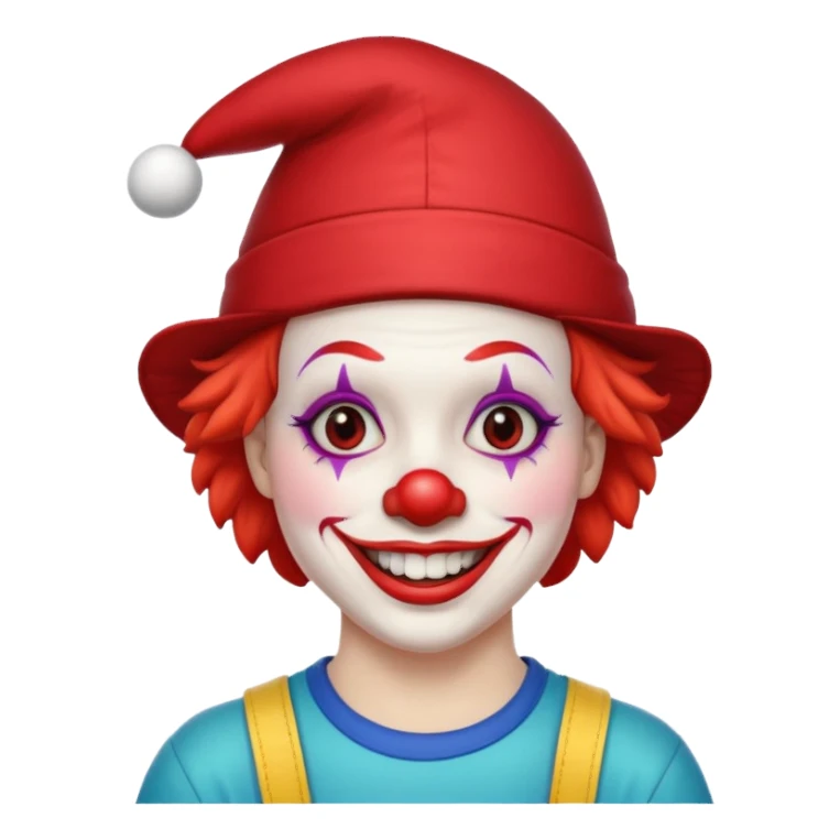 black skater clown sticker