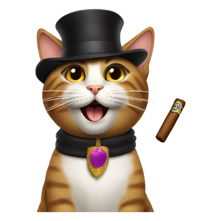 cat with cigar sticker