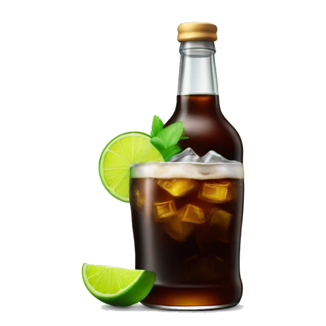 Rum and coke with lime  sticker
