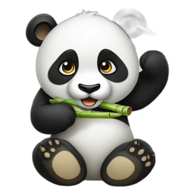 Panda eating bamboo  sticker