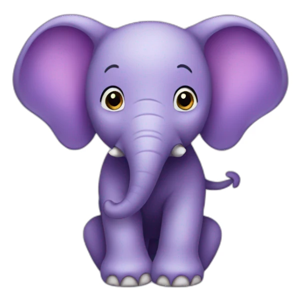 Doudou Éléphant violet sticker