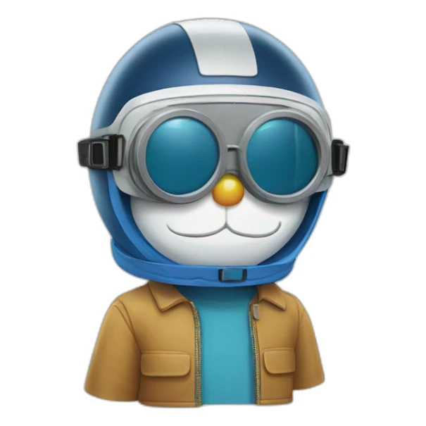 Doraemon with goggles sticker