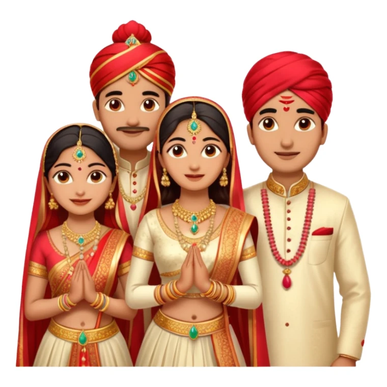 Indian wedding 2 couples  sticker