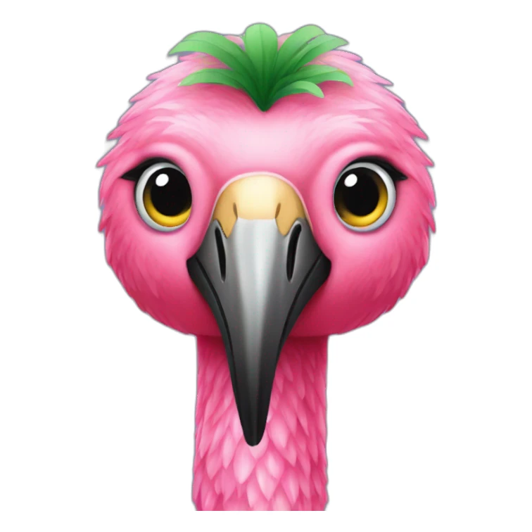 flamingo in halloween costume sticker