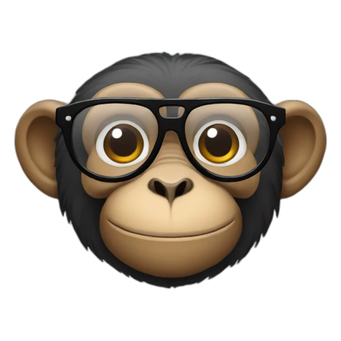 monkey wearing a suit with glasses sticker