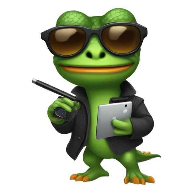 Pepe as a dragon spy sticker