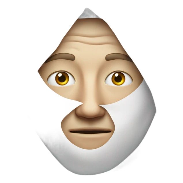 white guy face covered with a white sheet on his face sticker