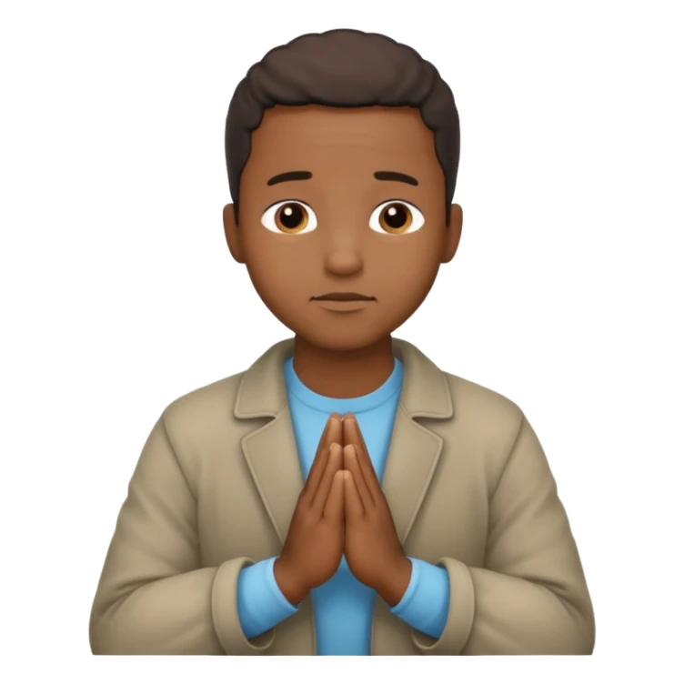 Black man praying  sticker