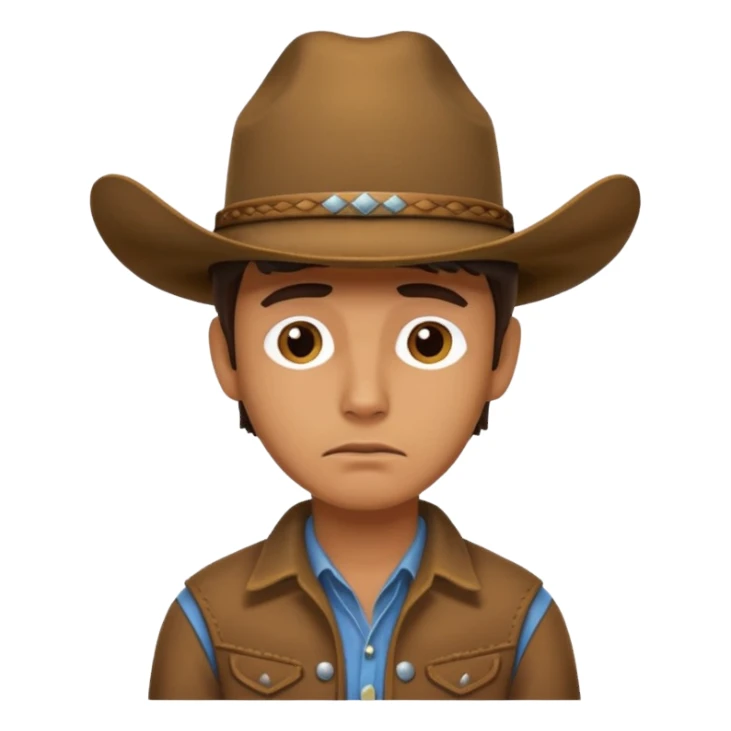 Sad cowboy sticker