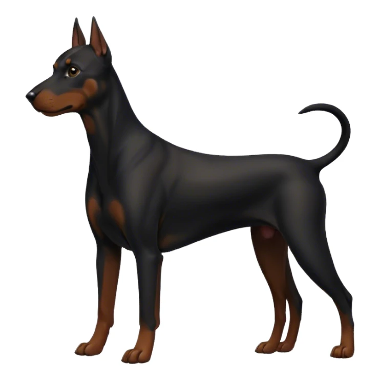 Black Doberman sticker