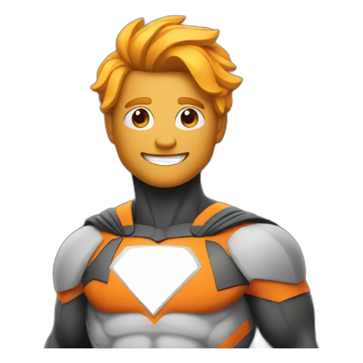 super heroe naranja sticker