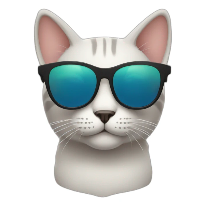 Cat with sunglasses sticker
