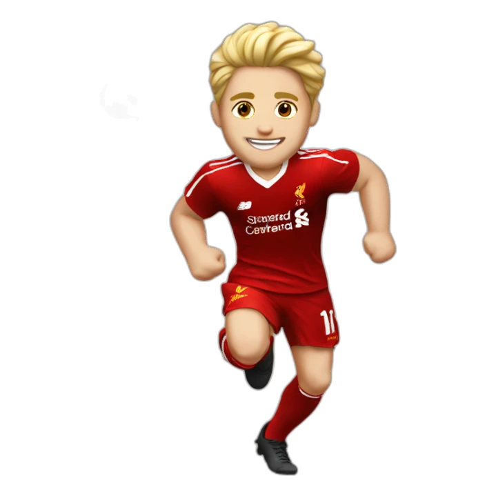 blonde liverpool player running sticker