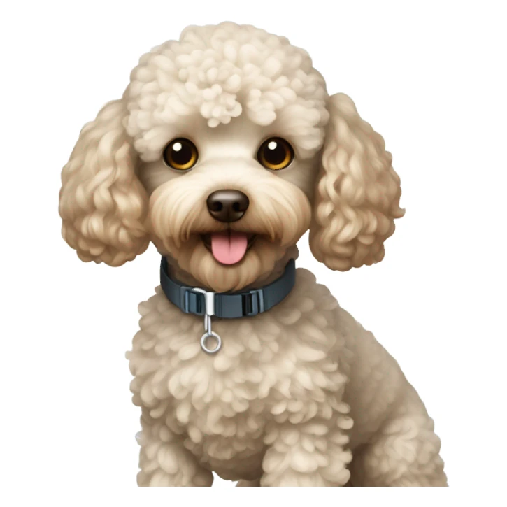 Skiing toy poodle sticker