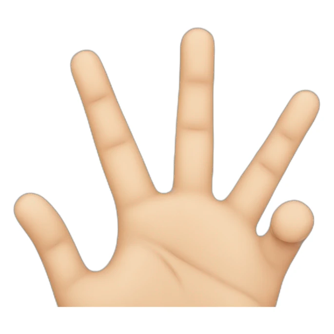 6 fingers hand sticker