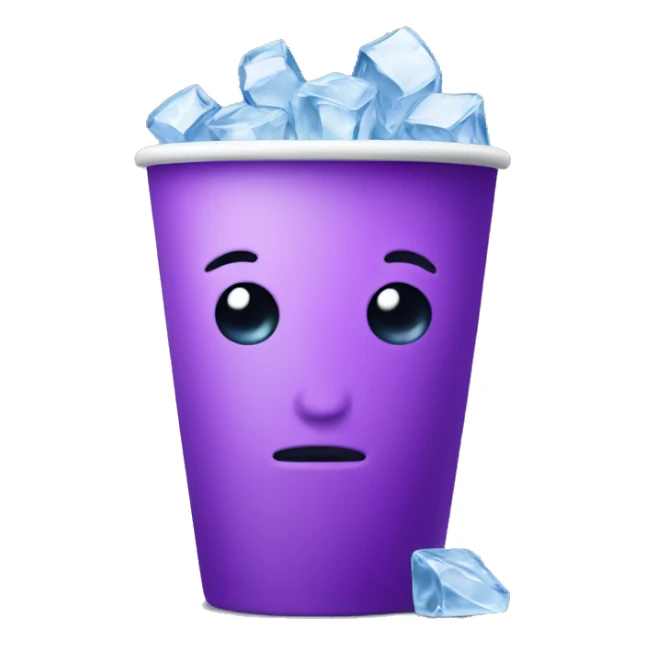 Cup with purple lean in it and ice sticker