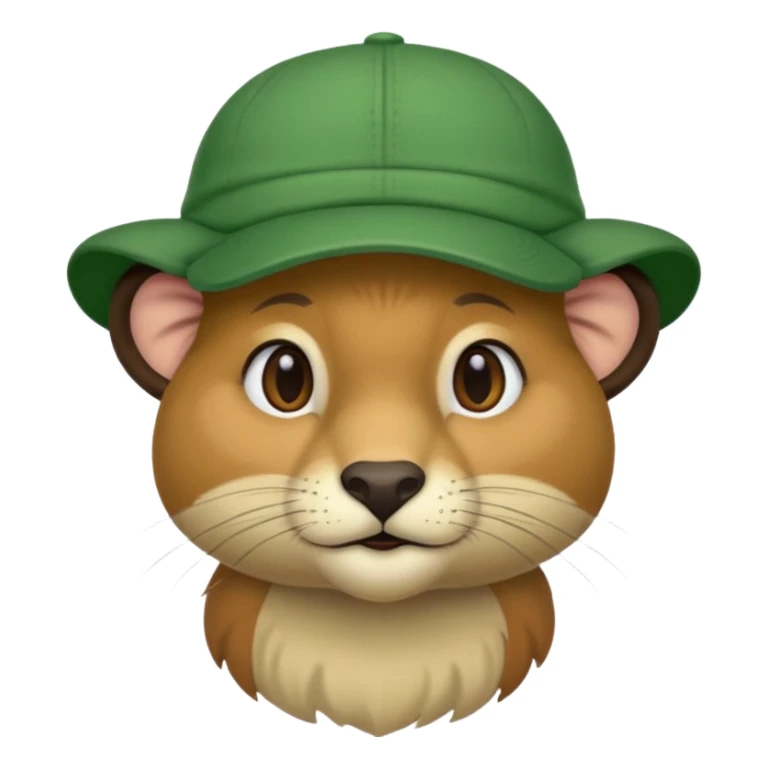 animal with green cap sticker