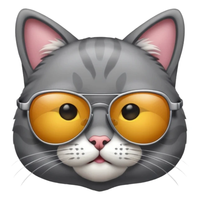Cat wearing sunglasses sticker