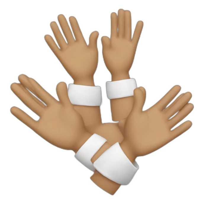 triple clapping sticker