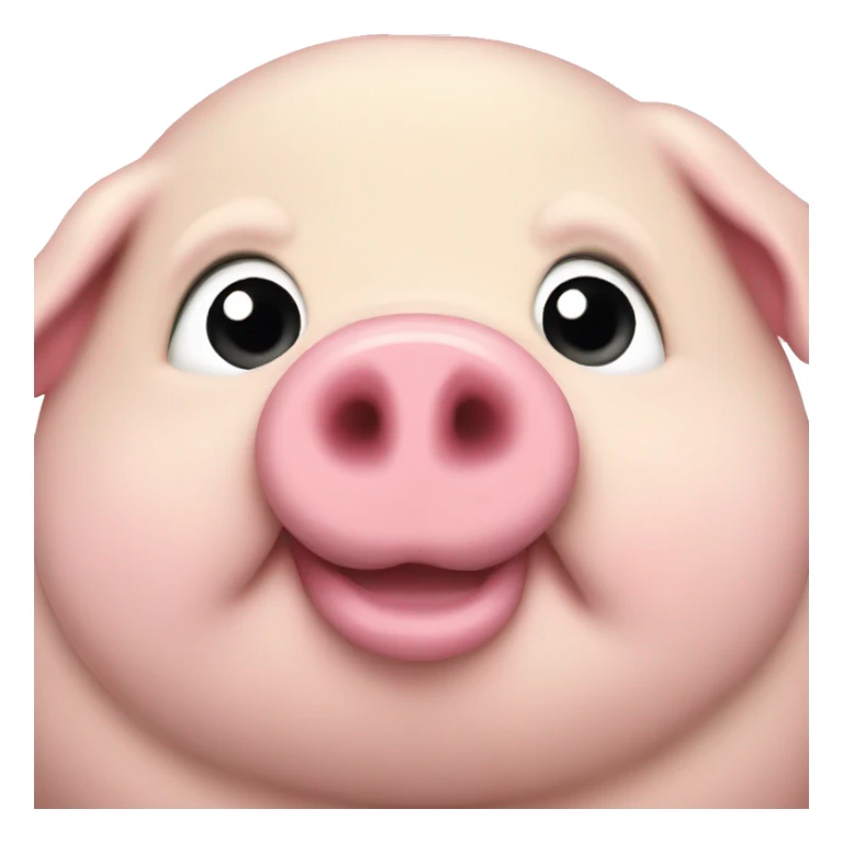 Extremely fat cute pig sticker