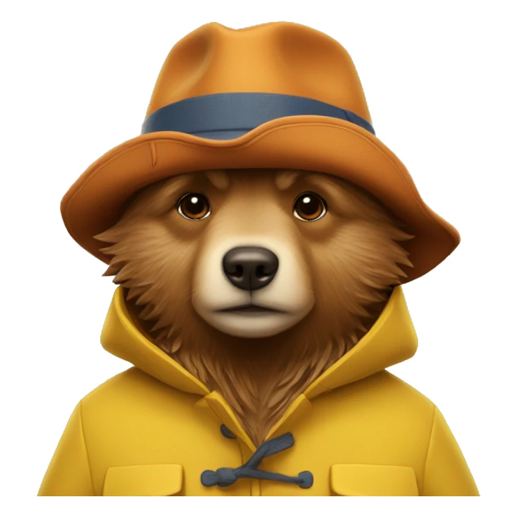 Paddington with yellow jacket sticker