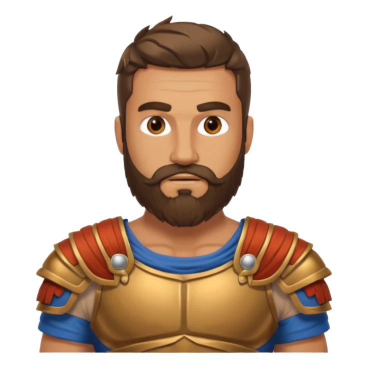 ancient greek warrior with beard sticker