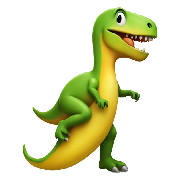 Dinosaur on a banana  sticker